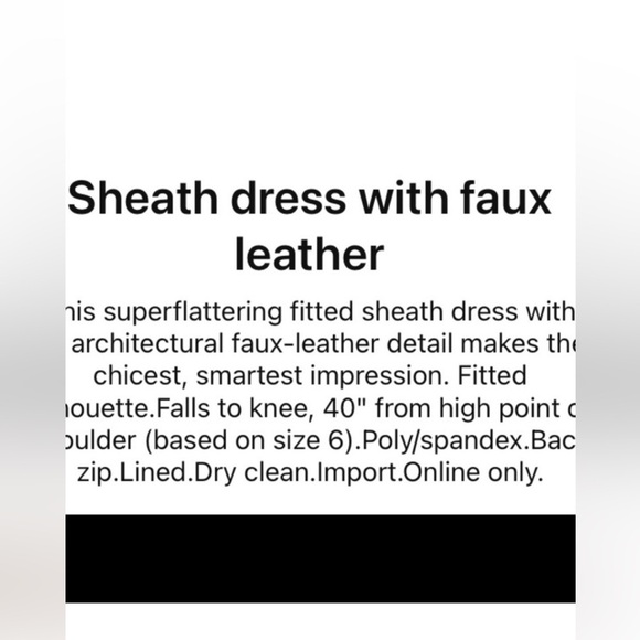 J Crew NWT Sleeveless Sheath Dress Cream Black Faux Leather Stretch Size 16 - Picture 16 of 16